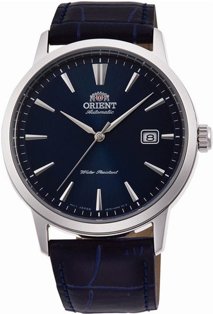 Orient Armbanduhr Automatik, Edelstahl, Leder, Blau, 42 mm, Herren - Bild 1