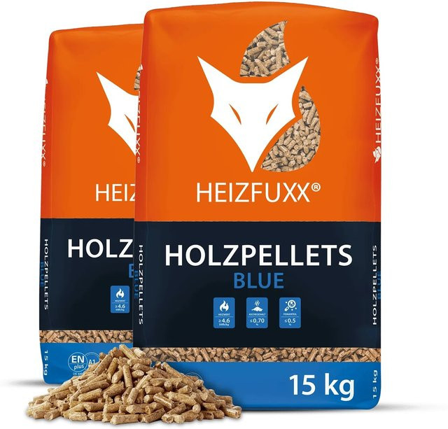 Heizfuxx Blue ENplus A1 Holzpellets aus Weichholz, 30 kg - Bild 1