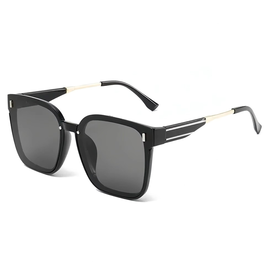 DIXSG DS-1707 Sonnenbrille, Herren, Vollrand, Square, Kunststoff, Schwarz, polarisiert - Bild 2