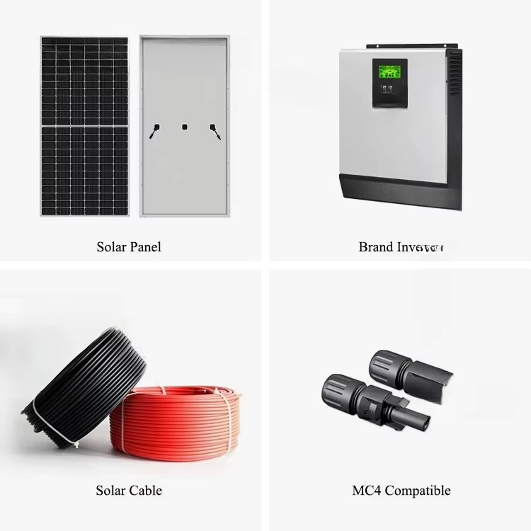 Solar-Gitterpanel Hybrid-Komplettset Photovoltaikanlage für Zuhause mit Energiespeicher in den Leistungsstufen 6 kW, 8 kW, 10 kW und 12 kW - Bild 2