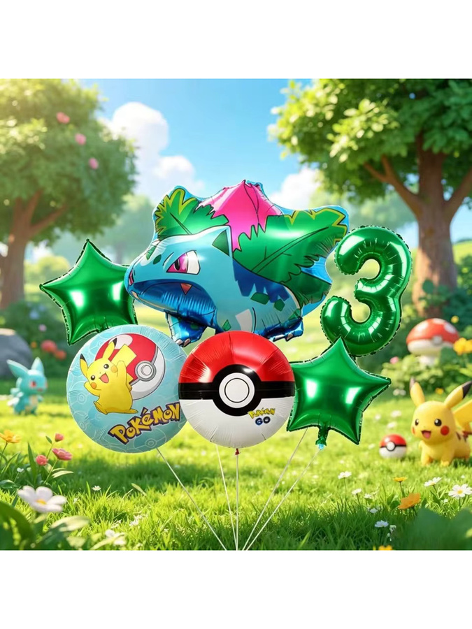 Potdemiel Pokemon Go Pikachu Ballon-Set in Multicolour für deine Geburtstagsparty oder Babyparty - Bild 2