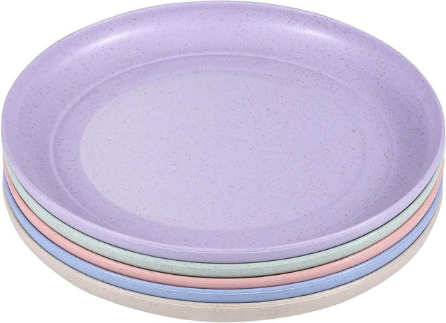 Unzerbrechliches Melamin-Geschirrset von Binchi Outdoor Product in Multicolour, mikrowellenfest und spülmaschinenfest, ideal für Reisen und das Abendessen - Bild 1