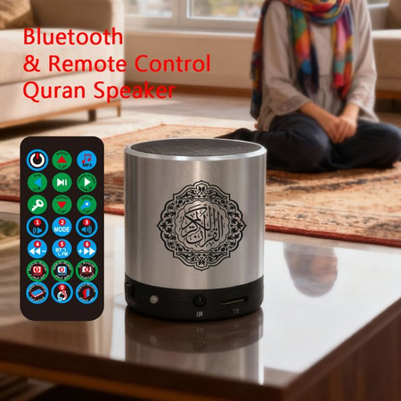 AyeBeau Tragbarer Bluetooth Lautsprecher mit FM-Radio in Gold für Koran und islamische Musik