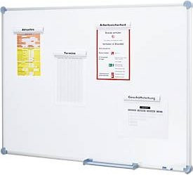 MAULpro Whiteboard Set in Weiß mit Aluminium-Klemmleisten, B/H: 120 x 90 cm - Bild 1