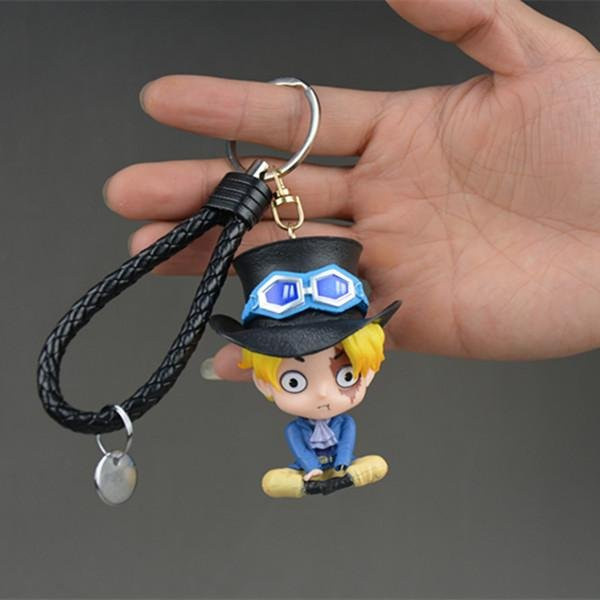 YIRAN Jewelry One Piece Luffy Zoro Sanji Schlüsselanhänger, Puppe, brown - Bild 1