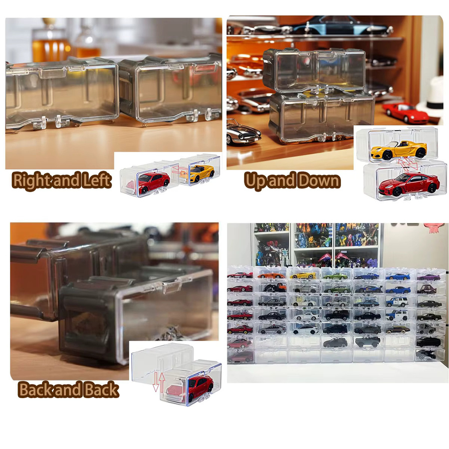 DSUE Acryl-Modellauto-Vitrine, Aufbewahrungsbox, 1-5-teiliges Set - Bild 3