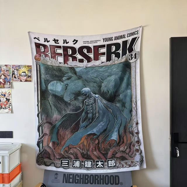 JMG Household Supplies Wandteppich Berserk Guts Griffith Dark Fantasy Kunst Wandbehang Mehrfarbig B: 200 cm, H: 150 cm - Bild 1