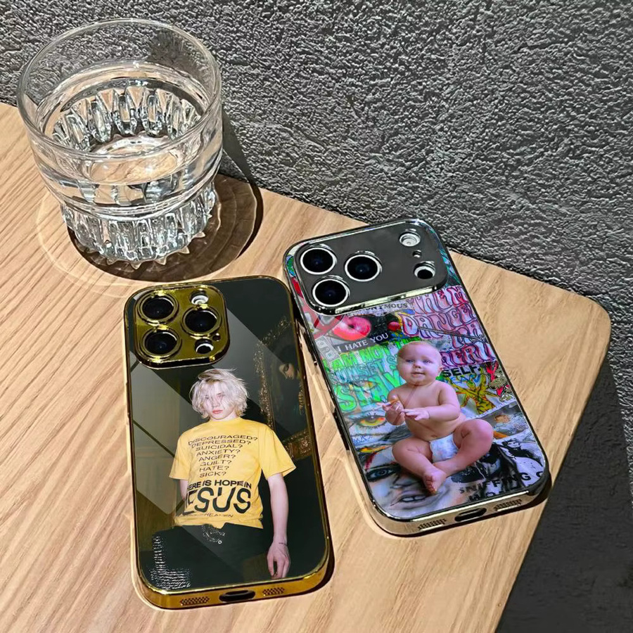 N-Nettspend Singer Rap Handyhülle für Apple iPhone 17 16 15 14 13 12 Pro Max Plus mit galvanisiertem Metall-Bumper und stoßfestem Schutz - Bild 2