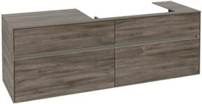 Villeroy & Boch Waschtischunterschrank Collaro in Eiche Grau mit LED-Beleuchtung und Innenschubladen, B/T/H: 160 x 54,8 x 50 cm - Bild 1
