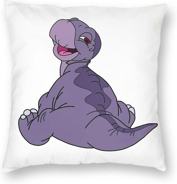 Dekorativer Kissenbezug Land Before Time aus Polyester-Leinen-Samt mit Reißverschluss, Mehrfarbig, B/T/H: 18 x 18 x 18 cm - Bild 1