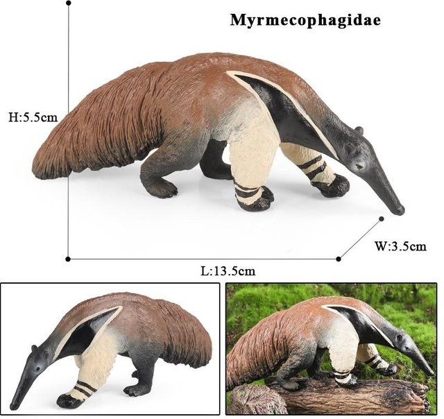 Oenux Wildtier-Simulation Erdferkel, Ameisenbär, Gürteltier, Schuppentier, Ameise, Figuren, ab 3 Jahren - Bild 1