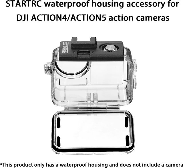 STARTRC wasserdichtes Gehäusezubehör für DJI Action 4 und Action 5 in Transparent - Bild 1