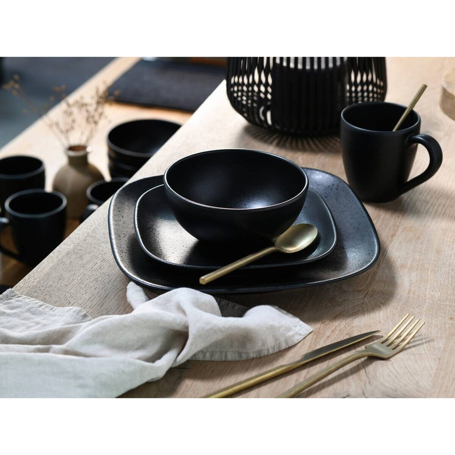 CreaTable Kombiservice Magic Black Square, 16-teilig, Schwarz und Grau - Bild 4