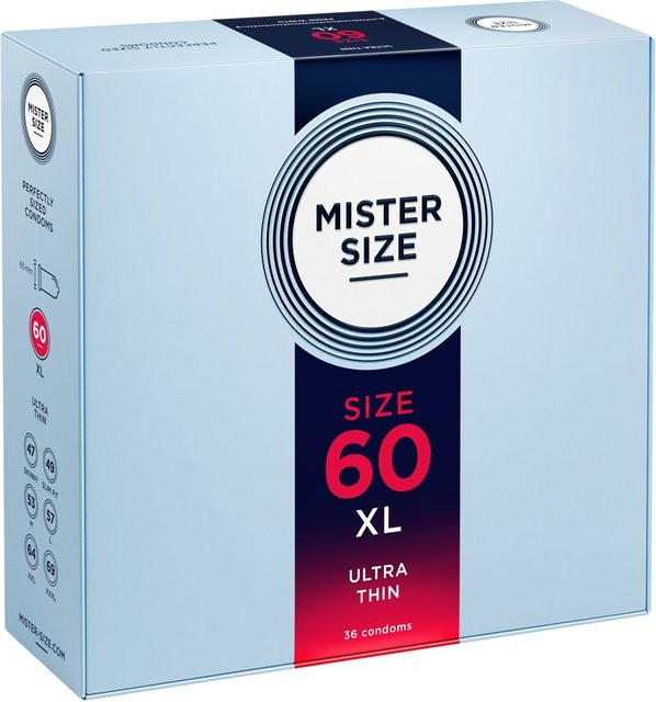Mister Size Kondome, transparent, hauchdünn, feucht, 60 mm, Unisex - Bild 1
