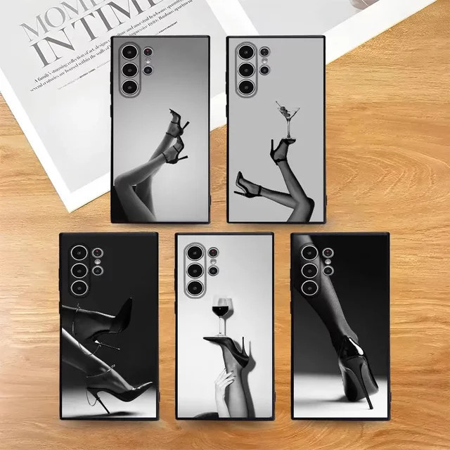 Fashion Art Beautiful Legs Handyhülle für Samsung Galaxy S25 S24 S23 S22 S21 S20 Ultra Plus 5G Frosted Non-Slip Soft Cover - Bild 1