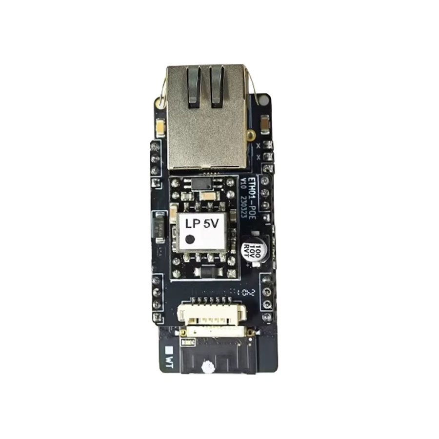 QSZNTEC WT32-ETH01-EVO ESP32-C3 Entwicklungsboard mit PoE-Stromversorgung, Ethernet, WLAN und Bluetooth in Schwarz - Bild 2