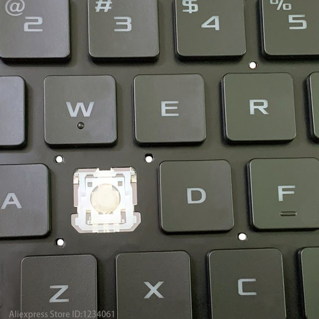 Ersatz-Tastenkappe für ASUS ROG Strix G814 G814J G814JV G814JI G834 G834JY G834J Laptop-Tastatur in Schwarz inklusive Schlüssel und Clips - Bild 1