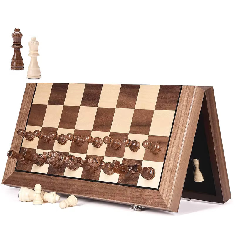 Yernea Schach, Schachbrettspiel, Holz, Natur / Holzfarben - Bild 2