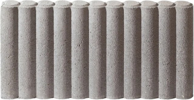 Diephaus Rundpalisaden-Randstein aus Beton in Grau oder Braun, B/H/T: 50 x 25 x 6 cm - Bild 1