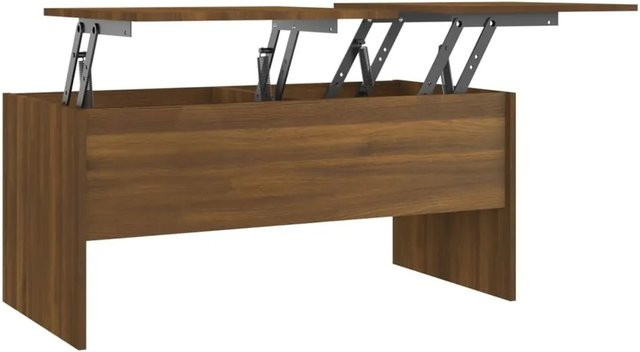 vidaXL Couchtisch in Braun mit Eichen-Optik aus Holzwerkstoff, B/T/H: 102 x 50,5 x 46,5 cm - Bild 1