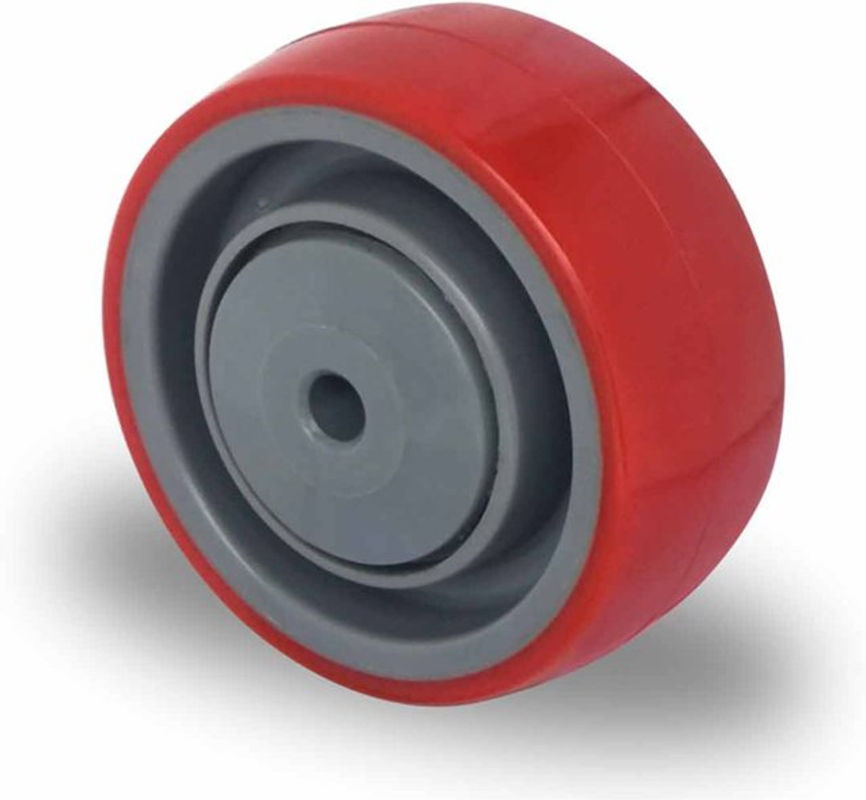CASCOO Rad Serie N2U6 aus Kunststoff, Durchmesser: 80 mm, Farben: Grau/Rot - Bild 2