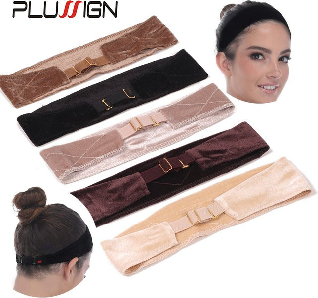 Plussign Perückengriff-Stirnband, verstellbar, Samt, Unisex - Bild 1