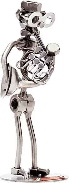Schraubenmännchen Hornist von Hinz & Kunst aus Metall in Silber - Bild 1