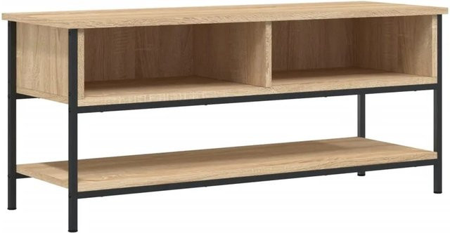 vidaXL TV-Schrank in Sonoma-Eiche und Braun aus Holzwerkstoff und Eisen mit industrieller Note, B/T/H: 100 x 35 x 45 cm - Bild 1