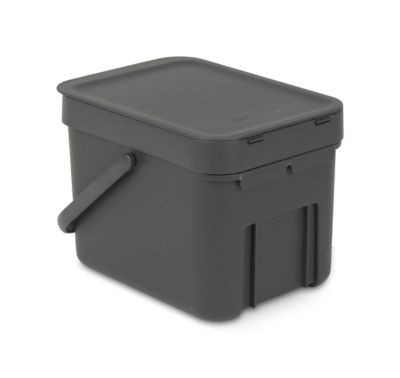 Brabantia Abfallbehälter Sort & Go 6 l, Grau, mit Wandhalterung - Bild 2