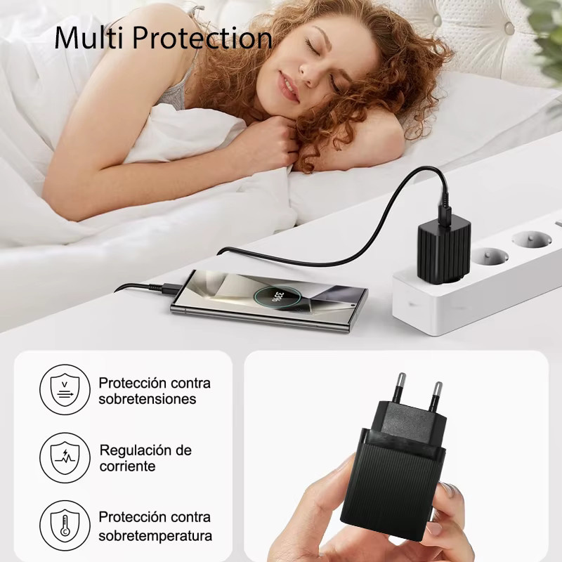 UYUXIO USB-C Power Adapter PD 4.0 Turbo Wandladegerät 45W Quick Charge in Schwarz - Bild 5