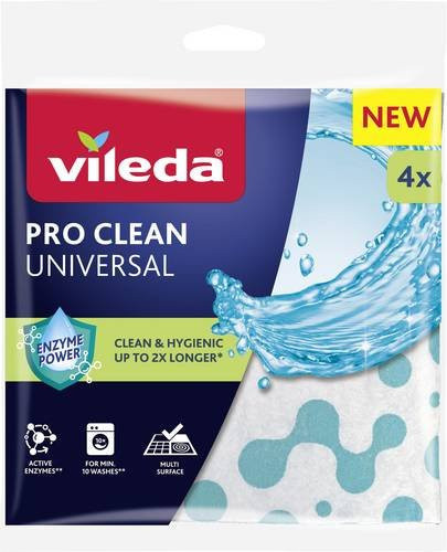 Vileda PRO CLEAN Universal Tuch 4er Pack Blau - Bild 1