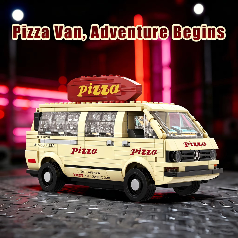 AMAZINGBLOKS Pizza-Van, Bausatz, 528 Teile - Bild 2