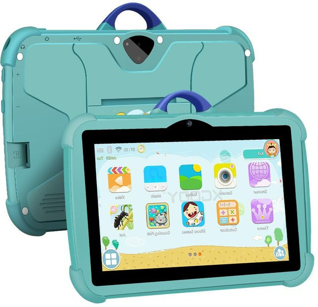 BDF Kinder-Tablet 7 Zoll mit Android 13, 4 GB RAM, 64 GB Speicher, 5G WiFi und Bluetooth in Blau - Bild 1