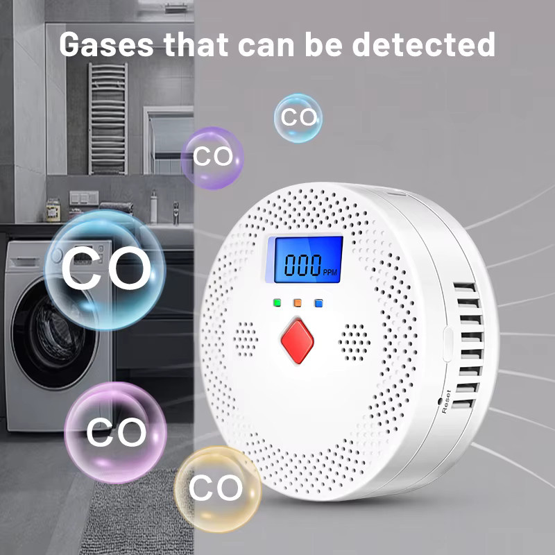 Tuya WiFi Smart Kohlenmonoxid-Detektor mit LCD Digital Display und 85dB Alarm in Weiß - Bild 2