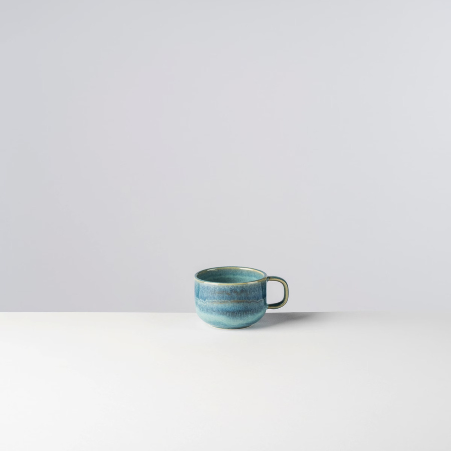 Gipfelstück Kaffeeobertassen-Set aus Steinzeug in Blau und Multicolour - Bild 2