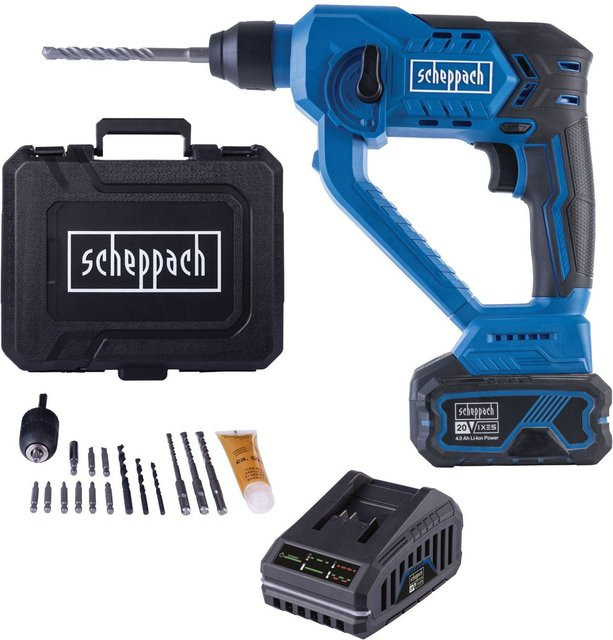 Scheppach Akku-Bohrhammer C-RHD130X Set in Blau inklusive 4Ah Akku und Ladegerät - Bild 1
