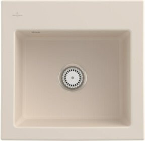 Villeroy & Boch Spüle Subway 50 S mit Ablage und Handwaschbecken, Farbe: Beige, Material: CeramicPlus - Bild 1