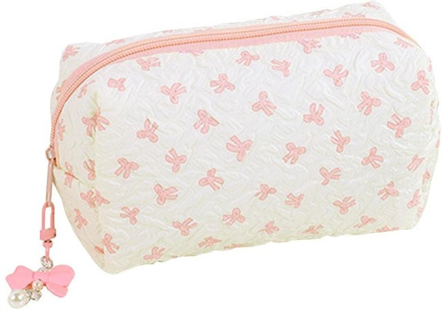 Ruidi bb Federmäppchen mit Krawattenmuster und Schmetterlings-Reißverschluss, Rosa, Breite: 18,0 cm - Bild 1