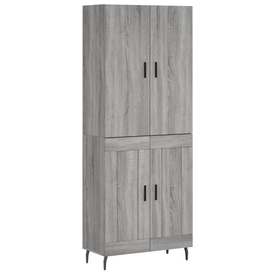 vidaXL Highboard Grau Sonoma B/T/H: 69,5 x 34 x 180 cm - Bild 2