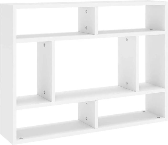 vidaXL Wandregal Weiß aus Holzwerkstoff B/H/T: 75 x 55 x 16 cm - Bild 1