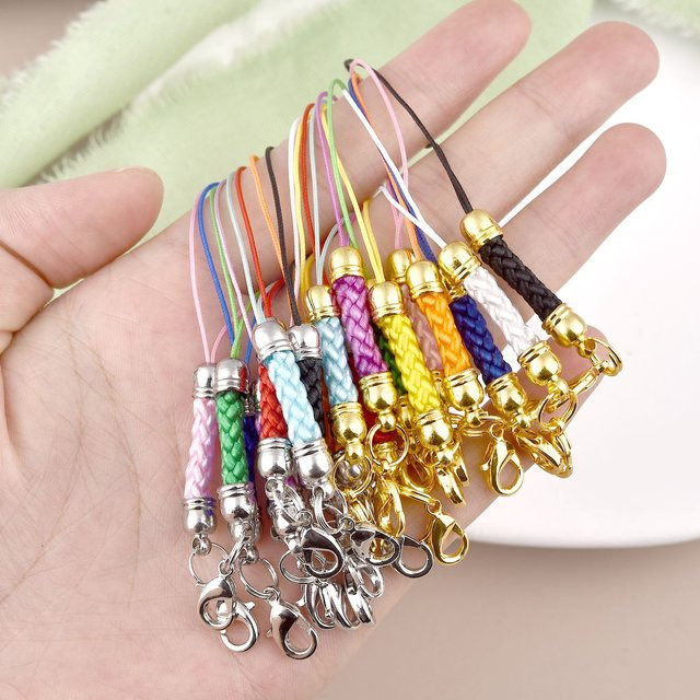 Schlüsselbund Seil mit Karabinerverschluss, Lanyard Lariat Strap Cord, 10 Stück - Bild 1