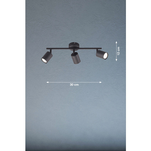 Fischer & Honsel LED-Deckenleuchte Vano 3-flammig Schwarz Metall B/H/T: 42 x 14 x 8 cm - Bild 2