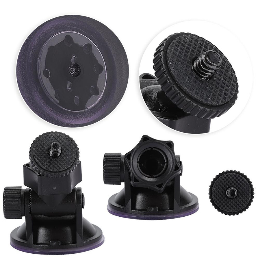 Koogeelife Dashcam Autohalterung HD H3005A Set mit 2 Stück, 55mm Saugnapf, 360 Grad drehbar, Schwarz - Bild 4