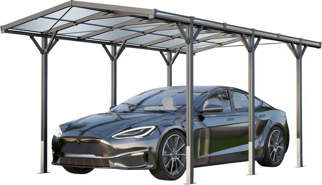 GFP Carport Auto Unterstand aus Aluminium und Polycarbonat in Anthrazit B/T: 285 x 505 cm - Bild 1