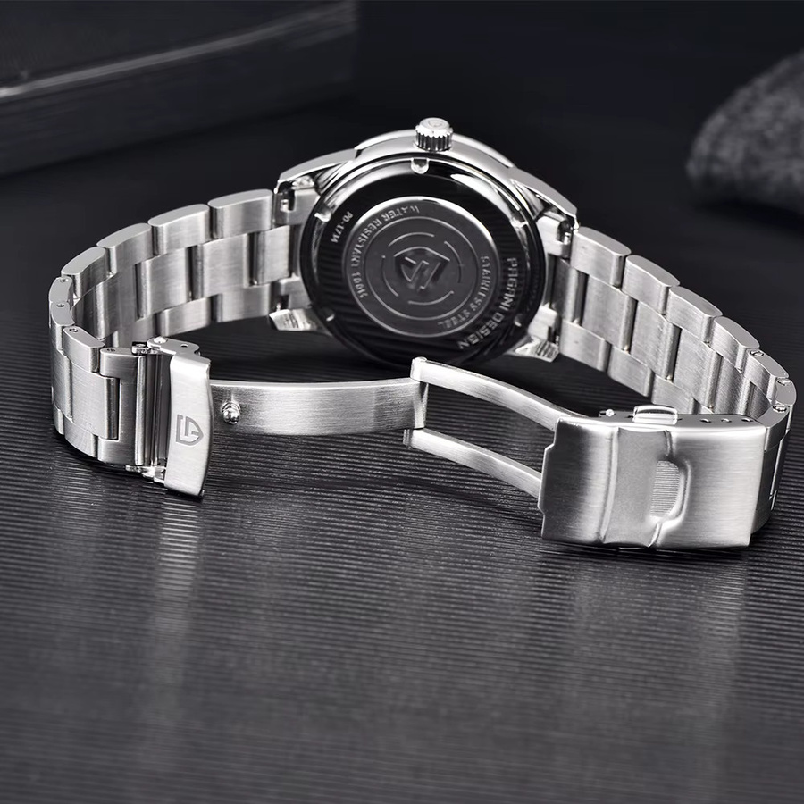 PAGANI DESIGN Armbanduhr, Quarz, Edelstahl, Saphirglas, Weiß, Herren - Bild 5