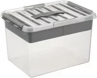 Sunware Aufbewahrungsbox Q-line Multi Box Dokumentenbox transparent aus Kunststoff für A4 - Bild 1