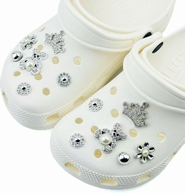 FHLDING Schuhcharms-Set, Silber-Diamant-Kronen, Juwelen-Bären, 12-teilig - Bild 1