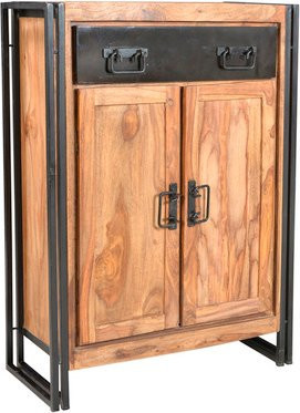 SIT Highboard PANAMA aus Akazienholz und Metall in Natur/Schwarz/Beige - Bild 1