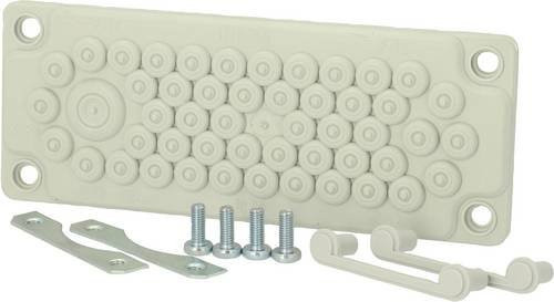 Fibox FMF 50 Kabeldurchführungsplatte aus Polycarbonat in Lichtgrau - Bild 1