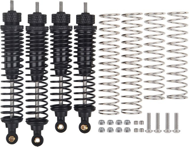 Tamiya Aluminium-Ölstoßdämpfer, Zubehör, Metall, Schwarz, 1:10 - Bild 1